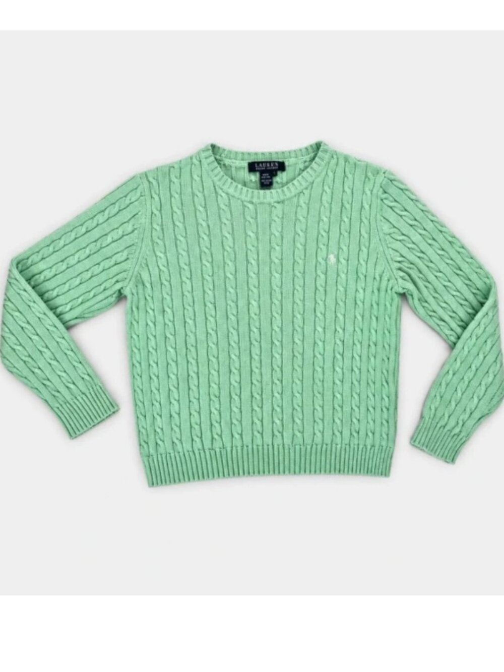 Ralph Lauren Cable Knit Green Sweater
